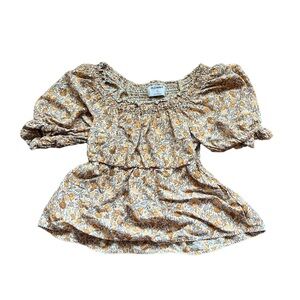 Orange, Blue, and White Old Navy Floral Top